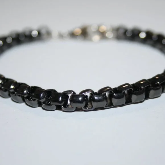 Beautiful gunmetal chain link bracelet 8-8.75" - Picture 1 of 4